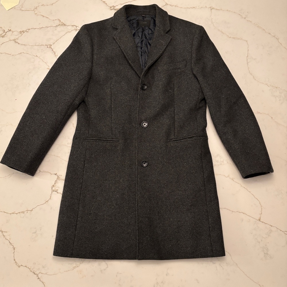 J.Crew Thompson Grey wool blend Topcoat H1012